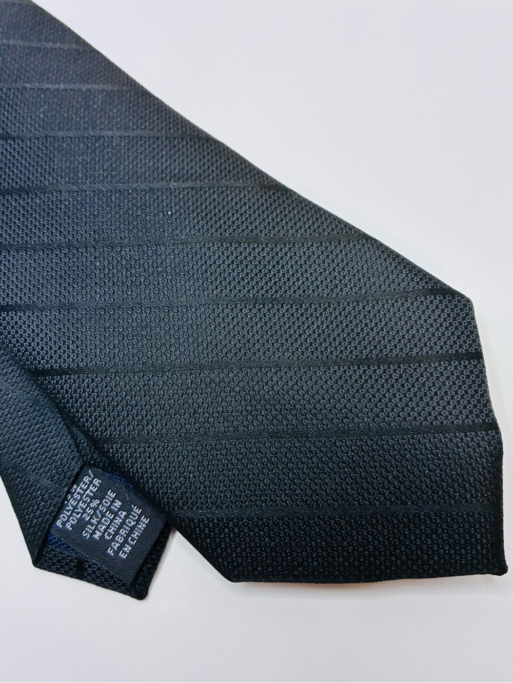 NWT Michael Kors Men's Necktie Cameron Stripe Black Woven Silk Blend Dress Tie